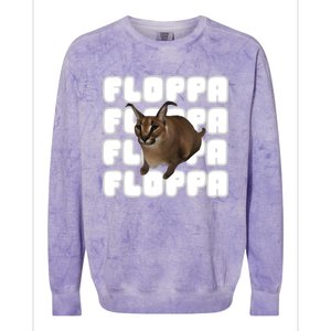 Big Floppa Meme Cat Gift Colorblast Crewneck Sweatshirt