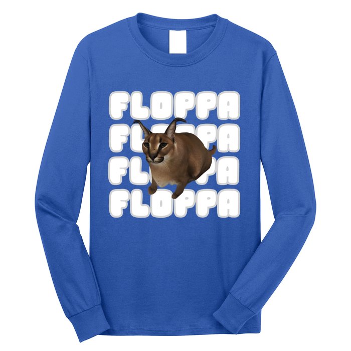 Big Floppa Meme Cat Gift Long Sleeve Shirt