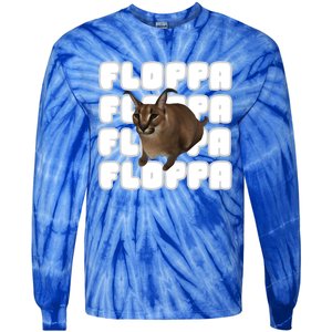 Big Floppa Meme Cat Gift Tie-Dye Long Sleeve Shirt