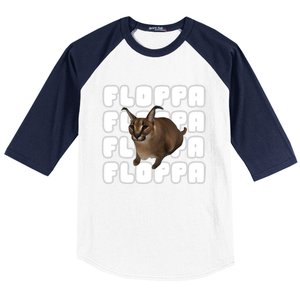 Big Floppa Meme Cat Gift Baseball Sleeve Shirt