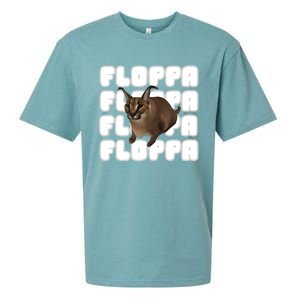 Big Floppa Meme Cat Gift Sueded Cloud Jersey T-Shirt