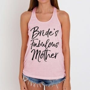 Bride's Fabulous Mother Cute Gift Mom Wedding Women's Knotted Racerback Tank