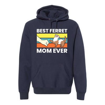 Best Ferret Mom Ever Love Ferret Premium Hoodie