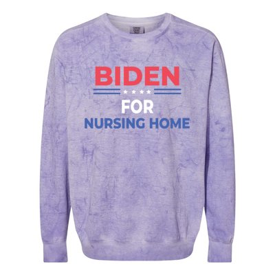 Biden For Nursing Home Colorblast Crewneck Sweatshirt