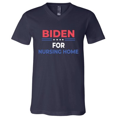 Biden For Nursing Home V-Neck T-Shirt