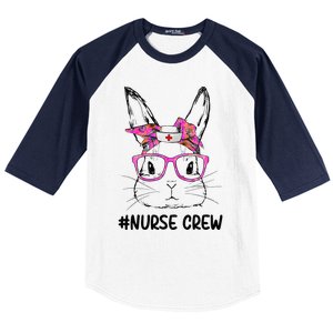 Bunny Face Nurse Tie Dye Glasses Easter Day Baseball Sleeve Shirt