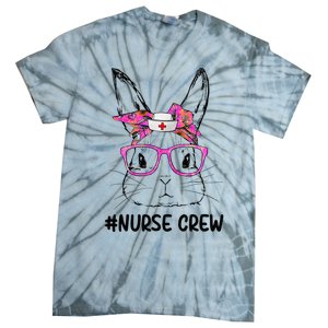 Bunny Face Nurse Tie Dye Glasses Easter Day Tie-Dye T-Shirt