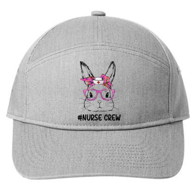 Bunny Face Nurse Tie Dye Glasses Easter Day 7-Panel Snapback Hat