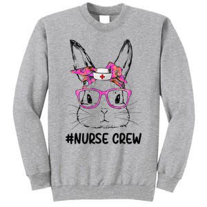 Bunny Face Nurse Tie Dye Glasses Easter Day Tall Sweatshirt