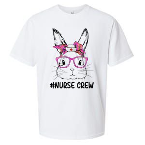 Bunny Face Nurse Tie Dye Glasses Easter Day Sueded Cloud Jersey T-Shirt