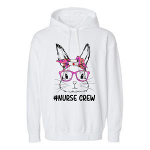 Bunny Face Nurse Tie Dye Glasses Easter Day Garment-Dyed Fleece Hoodie