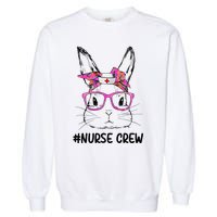 Bunny Face Nurse Tie Dye Glasses Easter Day Garment-Dyed Sweatshirt