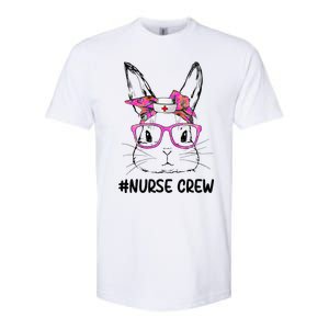 Bunny Face Nurse Tie Dye Glasses Easter Day Softstyle CVC T-Shirt