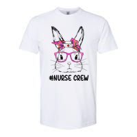 Bunny Face Nurse Tie Dye Glasses Easter Day Softstyle CVC T-Shirt