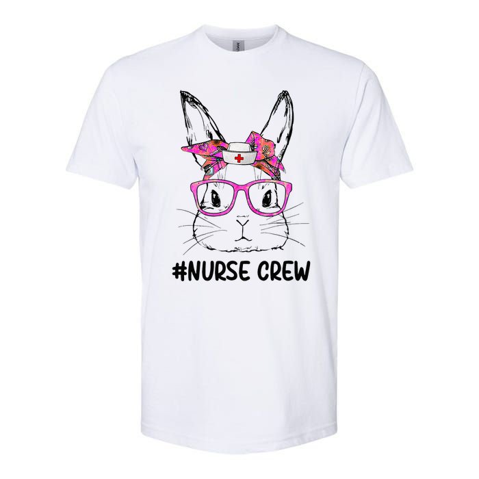 Bunny Face Nurse Tie Dye Glasses Easter Day Softstyle CVC T-Shirt