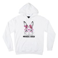 Bunny Face Nurse Tie Dye Glasses Easter Day Hoodie