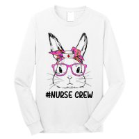 Bunny Face Nurse Tie Dye Glasses Easter Day Long Sleeve Shirt