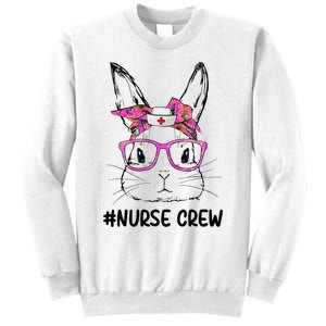 Bunny Face Nurse Tie Dye Glasses Easter Day Sweatshirt