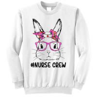 Bunny Face Nurse Tie Dye Glasses Easter Day Sweatshirt