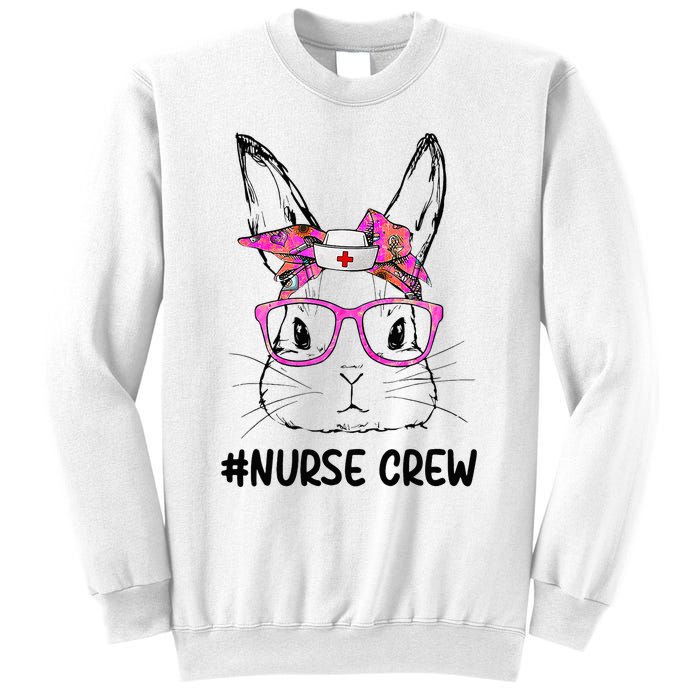 Bunny Face Nurse Tie Dye Glasses Easter Day Sweatshirt