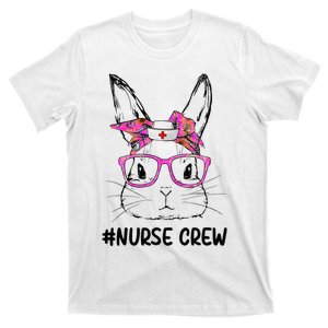 Bunny Face Nurse Tie Dye Glasses Easter Day T-Shirt