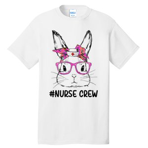 Bunny Face Nurse Tie Dye Glasses Easter Day Tall T-Shirt