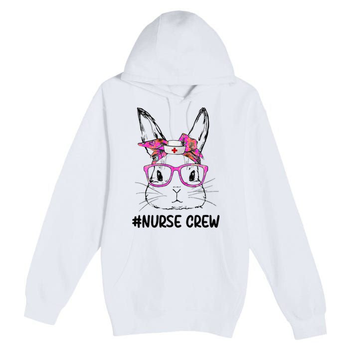 Bunny Face Nurse Tie Dye Glasses Easter Day Premium Pullover Hoodie