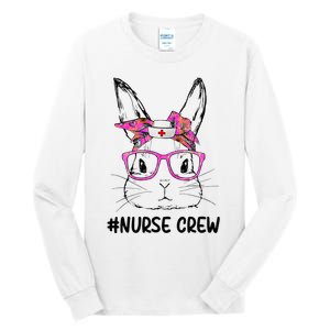 Bunny Face Nurse Tie Dye Glasses Easter Day Tall Long Sleeve T-Shirt