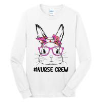 Bunny Face Nurse Tie Dye Glasses Easter Day Tall Long Sleeve T-Shirt