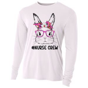 Bunny Face Nurse Tie Dye Glasses Easter Day Cooling Performance Long Sleeve Crew