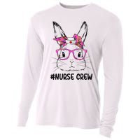 Bunny Face Nurse Tie Dye Glasses Easter Day Cooling Performance Long Sleeve Crew