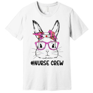 Bunny Face Nurse Tie Dye Glasses Easter Day Premium T-Shirt