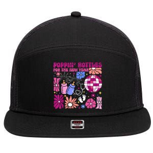 Boho Floral Nicu Crew Nurse Poppin Bottles For The New Year 7 Panel Mesh Trucker Snapback Hat