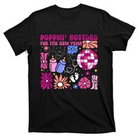 Boho Floral Nicu Crew Nurse Poppin Bottles For The New Year T-Shirt