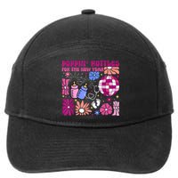 Boho Floral Nicu Crew Nurse Poppin Bottles For The New Year 7-Panel Snapback Hat