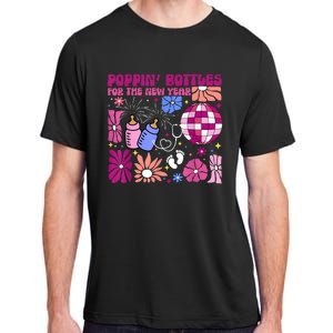 Boho Floral Nicu Crew Nurse Poppin Bottles For The New Year Adult ChromaSoft Performance T-Shirt