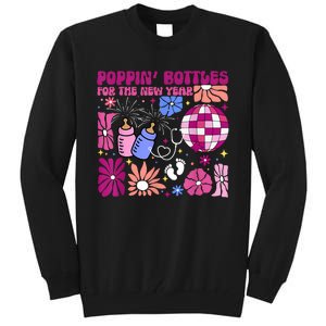 Boho Floral Nicu Crew Nurse Poppin Bottles For The New Year Tall Sweatshirt