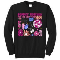 Boho Floral Nicu Crew Nurse Poppin Bottles For The New Year Tall Sweatshirt