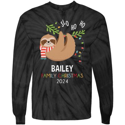 Bailey Family Name Gift Bailey Family Christmas Tie-Dye Long Sleeve Shirt