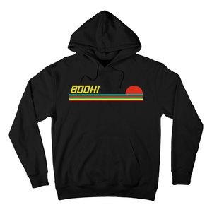 Bodhi First Name Logo Retro Sunset Surfer Style Bodhi Hoodie