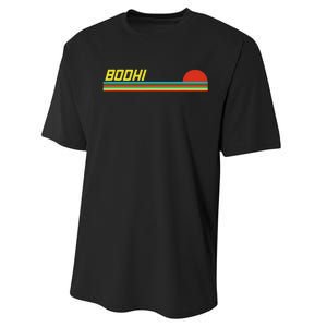 Bodhi First Name Logo Retro Sunset Surfer Style Bodhi Performance Sprint T-Shirt