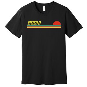 Bodhi First Name Logo Retro Sunset Surfer Style Bodhi Premium T-Shirt