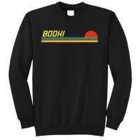 Bodhi First Name Logo Retro Sunset Surfer Style Bodhi Tall Sweatshirt