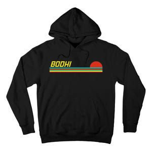 Bodhi First Name Logo Retro Sunset Surfer Style Bodhi Tall Hoodie