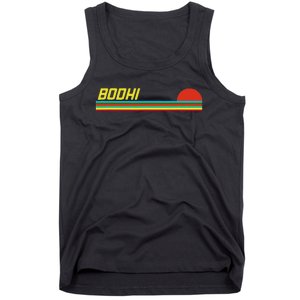 Bodhi First Name Logo Retro Sunset Surfer Style Bodhi Tank Top