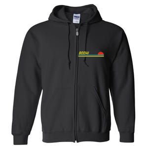 Bodhi First Name Logo Retro Sunset Surfer Style Bodhi Full Zip Hoodie