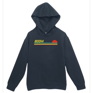 Bodhi First Name Logo Retro Sunset Surfer Style Bodhi Urban Pullover Hoodie