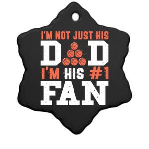 Basketball Father Number 1 Fan Gift Basketball Dad Gift Ceramic Star Ornament