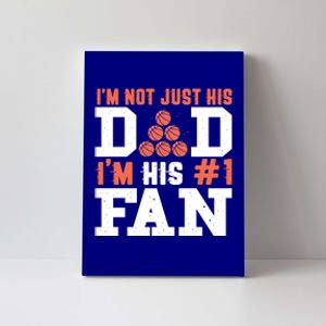 Basketball Father Number 1 Fan Gift Basketball Dad Gift Canvas