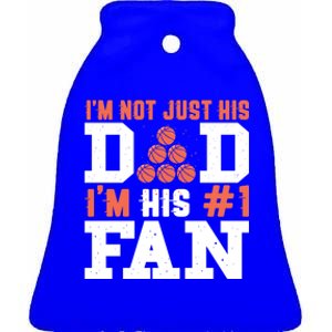 Basketball Father Number 1 Fan Gift Basketball Dad Gift Ceramic Bell Ornament